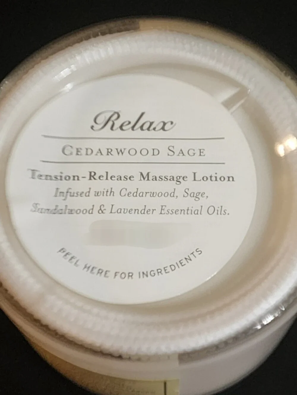 Bath & Body Works Cedarwood Sage Massage Lotion - Black & Cream Jars